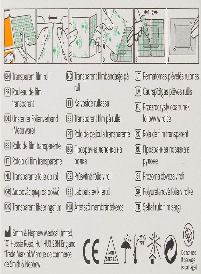 OPSITE Smith And Nephew Flexifix Opsite Transparent Adhesive Film Roll 4"X10.9 Yards - Model 66000041 - Image 4